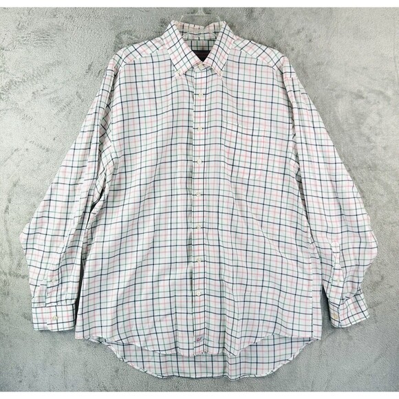 Vineyard Vines Murray Shirt Men's L Plaid Long Sleeve Button Down Blue Green - Picture 1 of 9